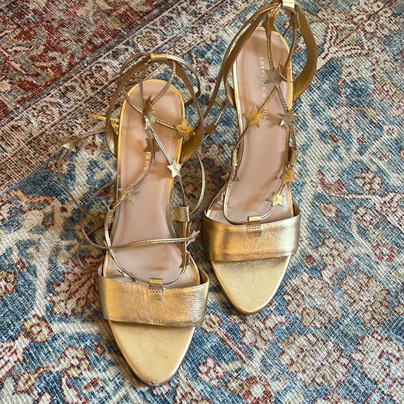 Loeffler Randall Arielle Gold Star Wrap Heels - Picture 2 of 4